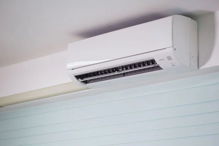 Wall-mounted air conditioner in a Dubai home