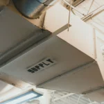 Commercial HVAC supply air duct in a Dubai building